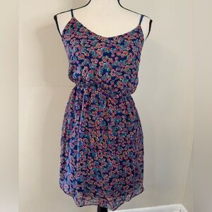 Soprano ditsy floral multicolored sleeveless mini dress size small